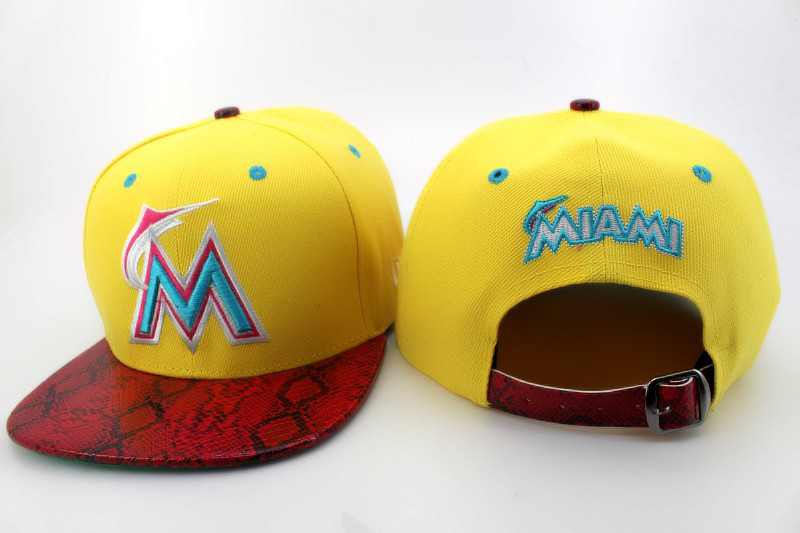 MLB Miami Marlins Strapback Hat id02